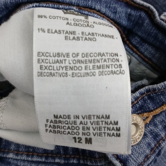 Levi's 515 Bootcut Beaded Distressed Jeans Sz 12M - Picture 13 of 13